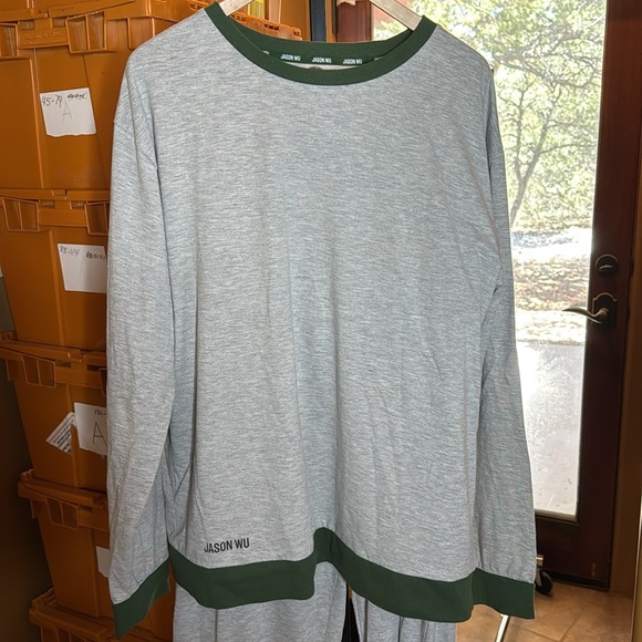 NEW EVA AIR x Jason Wu Unisex Sleepwear Pajama Set Green Gray Size XL - Picture 6 of 14